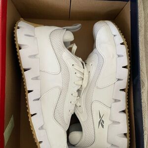 Reebok White Zig Sole Sneakers